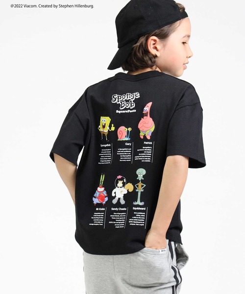Right-on(ライトオン)の「スポンジボブTシャツ(キッズサイズ)親子リンクコーデ(Tシャツ/カットソー・キッズ・ブラック/グリーン/オフホワイト/ベージュ/ブルー/パープル・105/150/140/120/130)」の12枚目の写真