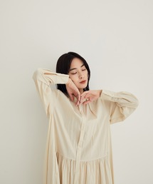 SALON adam et rope' | 【洗える】ティアードギャザーロングワンピース(ワンピース)