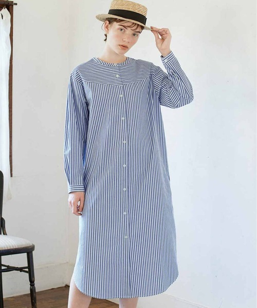シロップ.(シロップ.)の「さわやかカラーの2-WAYストライプワンピース(ワンピース・レディース・ブルー/ピンク系その他・MEDIUM/LARGE/X-LARGE/XX-LARGE/SMALL)」の1枚目の写真