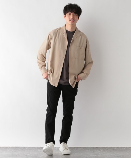 GLOBAL WORK（グローバルワーク）の「快適リラックスシャツ/255743（シャツ/ブラウス・メンズ・ネイビー/ベージュ/ライトグレー/グレー・SMALL/MEDIUM/LARGE/X-LARGE）」の9枚目の写真