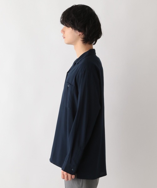 GLOBAL WORK（グローバルワーク）の「快適リラックスシャツ/255743（シャツ/ブラウス・メンズ・ネイビー/ベージュ/ライトグレー/グレー・SMALL/MEDIUM/LARGE/X-LARGE）」の14枚目の写真