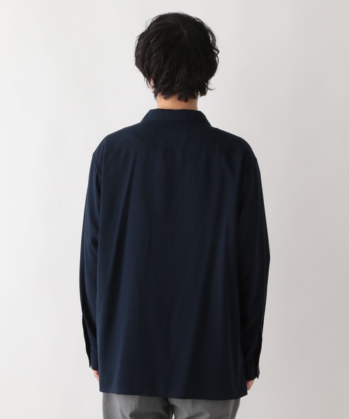 GLOBAL WORK（グローバルワーク）の「快適リラックスシャツ/255743（シャツ/ブラウス・メンズ・ネイビー/ベージュ/ライトグレー/グレー・SMALL/MEDIUM/LARGE/X-LARGE）」の15枚目の写真