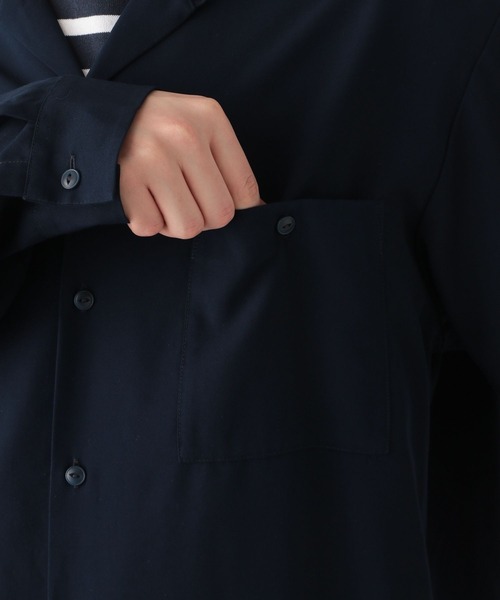 GLOBAL WORK（グローバルワーク）の「快適リラックスシャツ/255743（シャツ/ブラウス・メンズ・ネイビー/ベージュ/ライトグレー/グレー・SMALL/MEDIUM/LARGE/X-LARGE）」の21枚目の写真