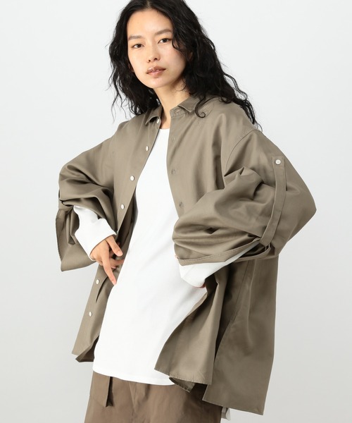 OFAKIND(オフアカインド)の「OFAKIND / ワイドスリーブシャツ(シャツ/ブラウス・レディース・ホワイト/ブラック/カーキ・0/1)」の4枚目の写真