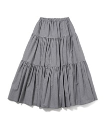 MIIA | ギャザーティアードギンガムチェックスカート(スカート)