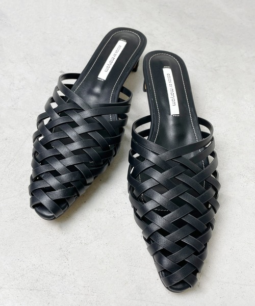 StyleSea（スタイルシー）の「ポインテッドトゥメッシュミュールサンダル（サンダル・レディース・ホワイト/ボルドー/ブラック・39/38/35/36/37/40）」の3枚目の写真