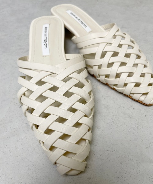 StyleSea（スタイルシー）の「ポインテッドトゥメッシュミュールサンダル（サンダル・レディース・ホワイト/ボルドー/ブラック・39/38/35/36/37/40）」の8枚目の写真