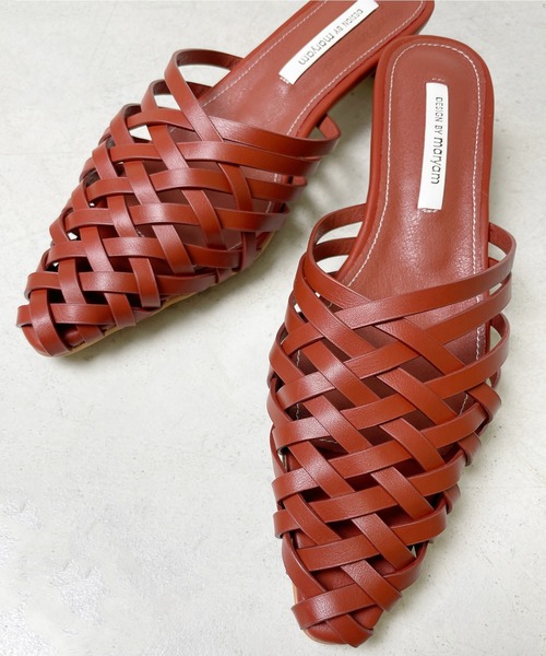 StyleSea（スタイルシー）の「ポインテッドトゥメッシュミュールサンダル（サンダル・レディース・ホワイト/ボルドー/ブラック・39/38/35/36/37/40）」の11枚目の写真