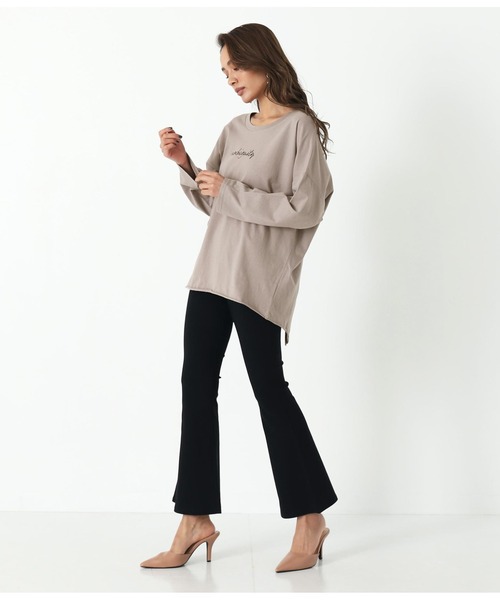 ANAP（アナップ）の「バックスリットロゴロンT（Tシャツ/カットソー・レディース・ブルー/ブラック/グレイッシュベージュ/ホワイト・FREE）」の12枚目の写真