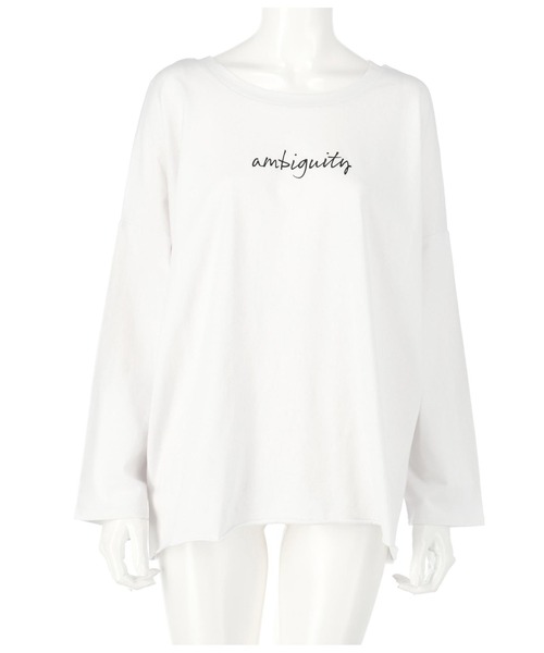 ANAP（アナップ）の「バックスリットロゴロンT（Tシャツ/カットソー・レディース・ブルー/ブラック/グレイッシュベージュ/ホワイト・FREE）」の15枚目の写真