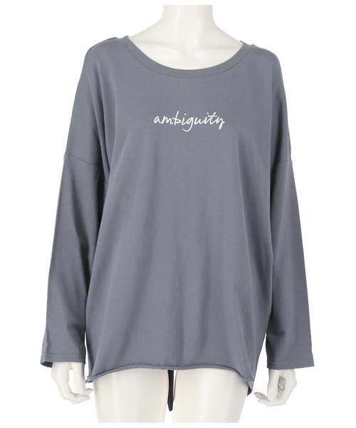 ANAP（アナップ）の「バックスリットロゴロンT（Tシャツ/カットソー・レディース・ブルー/ブラック/グレイッシュベージュ/ホワイト・FREE）」の18枚目の写真