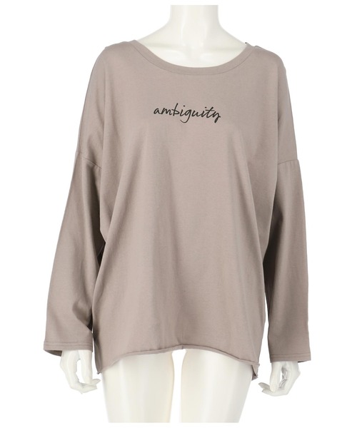 ANAP（アナップ）の「バックスリットロゴロンT（Tシャツ/カットソー・レディース・ブルー/ブラック/グレイッシュベージュ/ホワイト・FREE）」の17枚目の写真