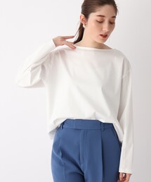 OPAQUE.CLIP | シルキースーピマ デザインスリーブカットソー(Tシャツ/カットソー)