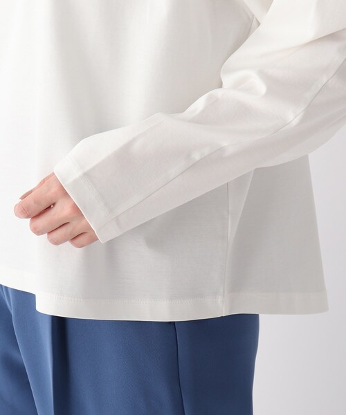 OPAQUE.CLIP(オペークドットクリップ)の「◆シルキースーピマ デザインスリーブカットソー(Tシャツ/カットソー・レディース・ブラック/ホワイト系/ダークオレンジ/サンドベージュ・36/38/42/40)」の9枚目の写真