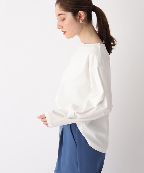 OPAQUE.CLIP(オペークドットクリップ)の「◆シルキースーピマ デザインスリーブカットソー(Tシャツ/カットソー・レディース・ブラック/ホワイト系/ダークオレンジ/サンドベージュ・36/38/42/40)」の17枚目の写真