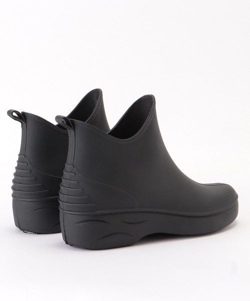 Lace Ladies（レースレディース）の「プルストラップ付きスニーカー風ショートレインブーツ（レインシューズ・レディース・ブラック/アイボリー・23/24/25/22.5/24.5/23.5）」の13枚目の写真