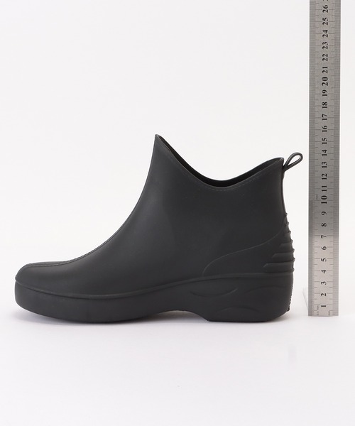 Lace Ladies（レースレディース）の「プルストラップ付きスニーカー風ショートレインブーツ（レインシューズ・レディース・ブラック/アイボリー・23/24/25/22.5/24.5/23.5）」の16枚目の写真