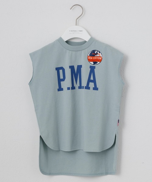 CIAOPANIC TYPY（チャオパニックティピー）の「▽【KIDS】USAノースリヘムラインTee（Tシャツ/カットソー・キッズ・サックスブルー/チャコールグレー/ホワイト/カーキ・XX-LARGE/SMALL/MEDIUM/LARGE/X-LARGE）」の11枚目の写真