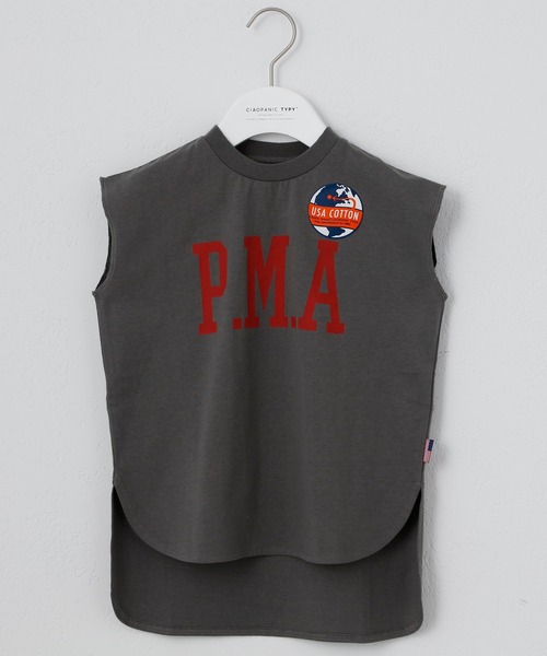 CIAOPANIC TYPY（チャオパニックティピー）の「▽【KIDS】USAノースリヘムラインTee（Tシャツ/カットソー・キッズ・サックスブルー/チャコールグレー/ホワイト/カーキ・XX-LARGE/SMALL/MEDIUM/LARGE/X-LARGE）」の15枚目の写真