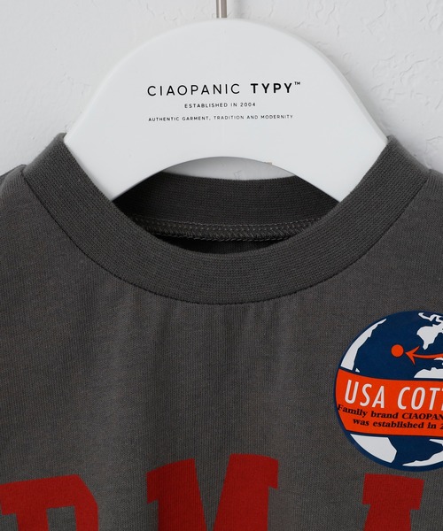 CIAOPANIC TYPY（チャオパニックティピー）の「▽【KIDS】USAノースリヘムラインTee（Tシャツ/カットソー・キッズ・サックスブルー/チャコールグレー/ホワイト/カーキ・XX-LARGE/SMALL/MEDIUM/LARGE/X-LARGE）」の17枚目の写真