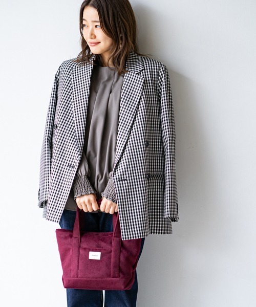 MURUA(ムルーア)の「MURUA (ムルーア) トートバッグ WOOLシリーズ MR-B881(トートバッグ・レディース・ブラック/グレー/グリーン/ワイン・FREE)」の5枚目の写真