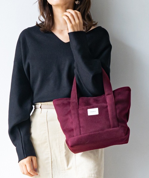 MURUA(ムルーア)の「MURUA (ムルーア) トートバッグ WOOLシリーズ MR-B881(トートバッグ・レディース・ブラック/グレー/グリーン/ワイン・FREE)」の6枚目の写真