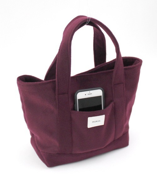 MURUA(ムルーア)の「MURUA (ムルーア) トートバッグ WOOLシリーズ MR-B881(トートバッグ・レディース・ブラック/グレー/グリーン/ワイン・FREE)」の10枚目の写真