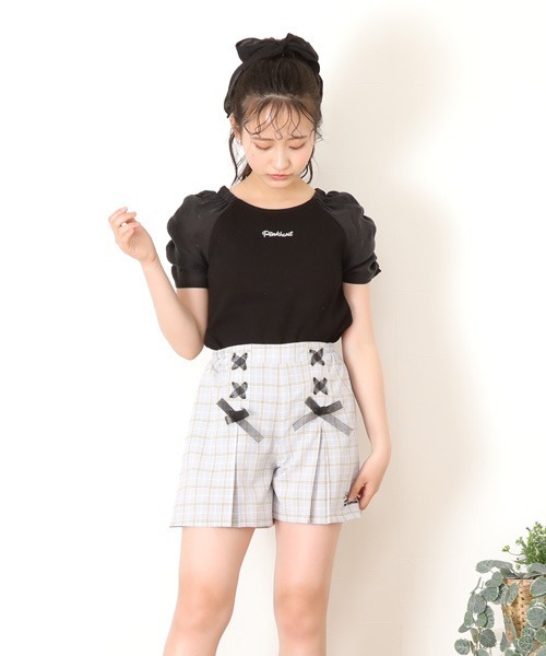 PINKHUNT(ピンクハント)の「PINKHUNT ピンクハント gレースアップ キュロット ショートパンツ 6976K(その他パンツ・キッズ・ブラック/ベビーピンク/スカイブルー系1・130cm/140cm/150cm/160cm/120cm)」の12枚目の写真