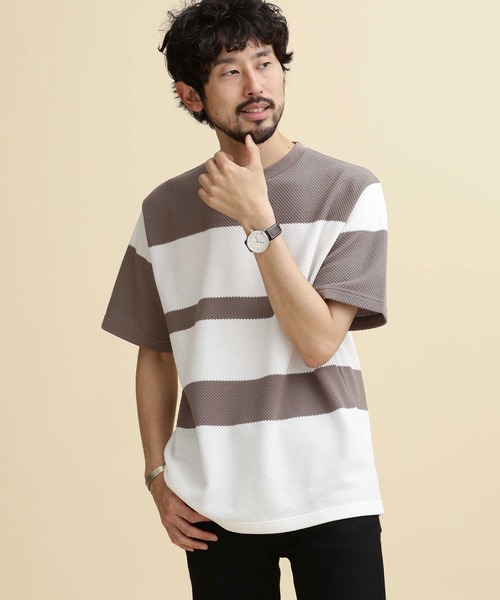 NANO universe（ナノユニバース）の「LB.04/パイナップルパネルボーダーTシャツ（Tシャツ/カットソー・メンズ・その他1/その他2/その他3・S/XL/M/L）」の15枚目の写真