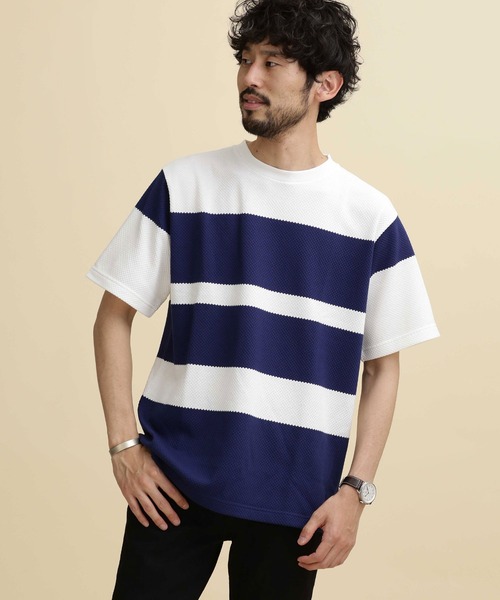 NANO universe（ナノユニバース）の「LB.04/パイナップルパネルボーダーTシャツ（Tシャツ/カットソー・メンズ・その他1/その他2/その他3・S/XL/M/L）」の17枚目の写真