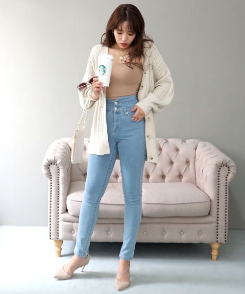 ROYAL PARTY（ロイヤルパーティー）の「ミディ丈カーディガン（カーディガン/ボレロ・レディース・ブラック/ベージュ/オフホワイト・FREE）」の10枚目の写真