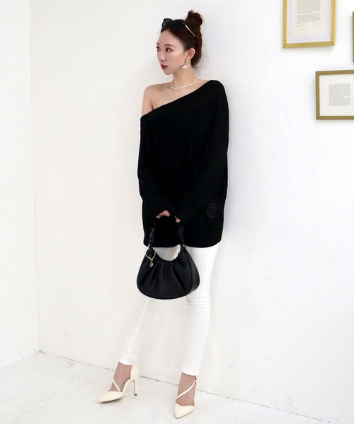 ROYAL PARTY（ロイヤルパーティー）の「ミディ丈カーディガン（カーディガン/ボレロ・レディース・ブラック/ベージュ/オフホワイト・FREE）」の17枚目の写真