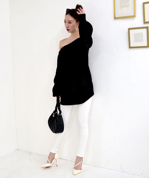 ROYAL PARTY（ロイヤルパーティー）の「ミディ丈カーディガン（カーディガン/ボレロ・レディース・ブラック/ベージュ/オフホワイト・FREE）」の18枚目の写真