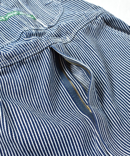 KEY（キイ）の「【ヴィンテージ古着】KEY / キー オーバーオール ヒッコリーストライプ（サロペット/オーバーオール・メンズ・ネイビー・36）」の4枚目の写真