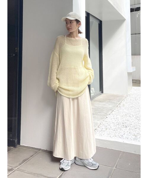 Ungrid（アングリッド）の「サテンフィットマキシスカート（スカート・レディース・ブラック/グリーン/アイボリー・FREE）」の12枚目の写真