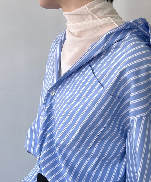 chuclla(チュクラ)の「シアーマルチトップス chwj22s07(Tシャツ/カットソー・レディース・アイボリー/ブラック・FREE)」の6枚目の写真