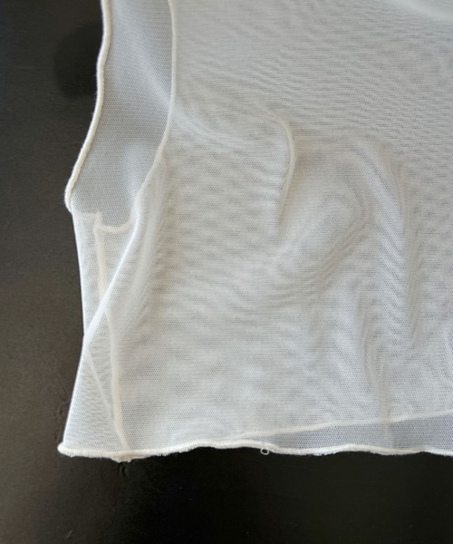chuclla(チュクラ)の「シアーマルチトップス chwj22s07(Tシャツ/カットソー・レディース・アイボリー/ブラック・FREE)」の13枚目の写真