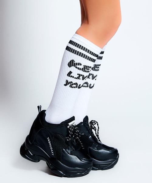 babyShoop(ベイビーシュープ)の「ロゴ入りラインソックス(ソックス/靴下・レディース・ブラック/イエロー/ホワイト・FREE)」の21枚目の写真
