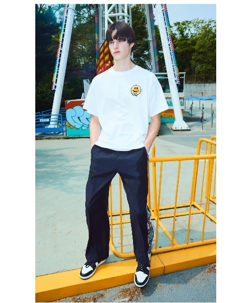 MISTERCHILD(ミスターチャイルド)の「A'GEM/9 × .kom『MISTER CHILD/ミスターチャイルド』SMILE LOGO T SHIRTS/ スマイル ロゴ 半袖 Tシャツ カットソー(Tシャツ/カットソー・メンズ・ホワイト/ブラック/グリーン・L)」の19枚目の写真