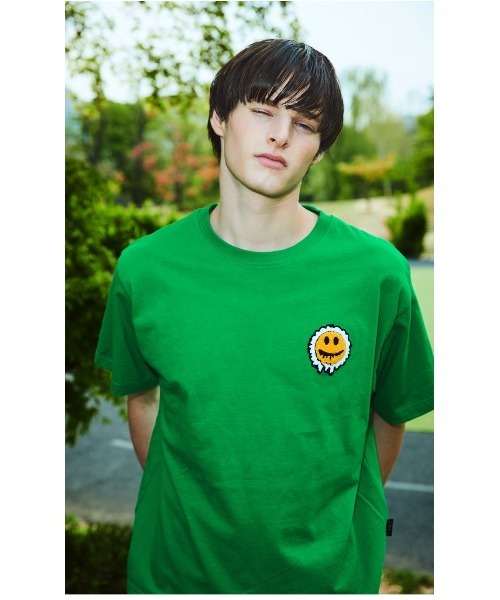 MISTERCHILD(ミスターチャイルド)の「A'GEM/9 × .kom『MISTER CHILD/ミスターチャイルド』SMILE LOGO T SHIRTS/ スマイル ロゴ 半袖 Tシャツ カットソー(Tシャツ/カットソー・メンズ・ホワイト/ブラック/グリーン・L)」の17枚目の写真