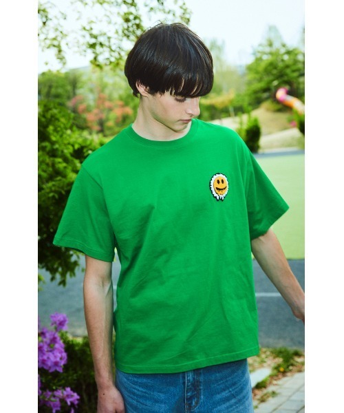 MISTERCHILD(ミスターチャイルド)の「A'GEM/9 × .kom『MISTER CHILD/ミスターチャイルド』SMILE LOGO T SHIRTS/ スマイル ロゴ 半袖 Tシャツ カットソー(Tシャツ/カットソー・メンズ・ホワイト/ブラック/グリーン・L)」の20枚目の写真