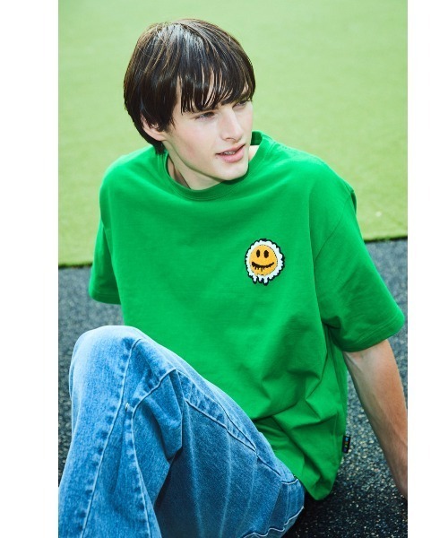 MISTERCHILD(ミスターチャイルド)の「A'GEM/9 × .kom『MISTER CHILD/ミスターチャイルド』SMILE LOGO T SHIRTS/ スマイル ロゴ 半袖 Tシャツ カットソー(Tシャツ/カットソー・メンズ・ホワイト/ブラック/グリーン・L)」の12枚目の写真