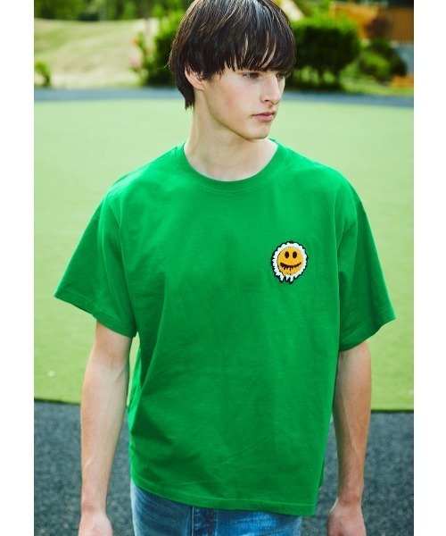 MISTERCHILD(ミスターチャイルド)の「A'GEM/9 × .kom『MISTER CHILD/ミスターチャイルド』SMILE LOGO T SHIRTS/ スマイル ロゴ 半袖 Tシャツ カットソー(Tシャツ/カットソー・メンズ・ホワイト/ブラック/グリーン・L)」の5枚目の写真