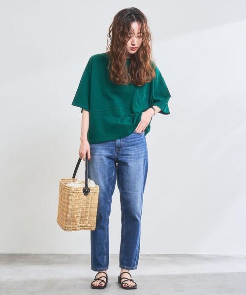 coen(コーエン)の「梨地ワイドポケットTシャツ(Tシャツ/カットソー・レディース・ブラック/レッド/オフホワイト/ダークグリーン・L/M)」の21枚目の写真