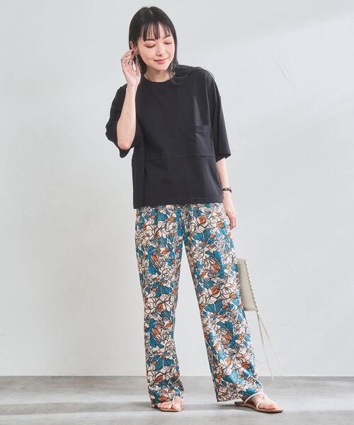 coen(コーエン)の「梨地ワイドポケットTシャツ(Tシャツ/カットソー・レディース・ブラック/レッド/オフホワイト/ダークグリーン・L/M)」の16枚目の写真