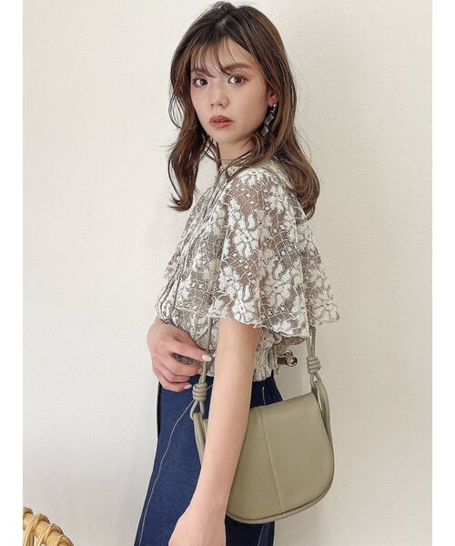dazzlin（ダズリン）の「ハーフスリーブレースブラウス（シャツ/ブラウス・レディース・オフホワイト/ブラウン/ブラック・FREE）」の17枚目の写真