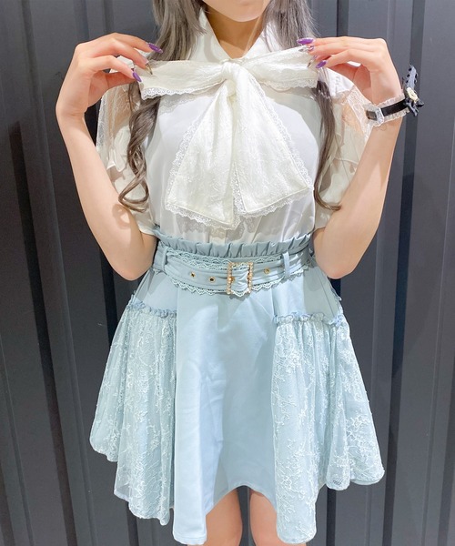 ROJITA(ロジータ)の「サイドレースビジュベルトスカート(スカート・レディース・ブラック/ピンク/ミント・FREE)」の17枚目の写真