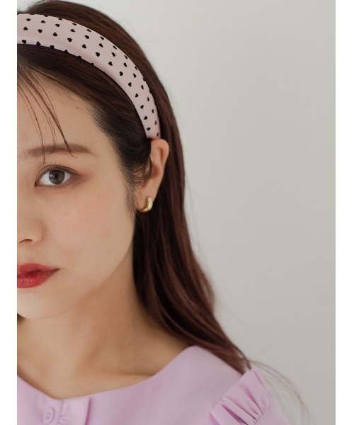 JUMELLE(ジュメロ)の「ピンドットカチューシャ(カチューシャ・レディース・ブラック/ピンク・FREE)」の3枚目の写真