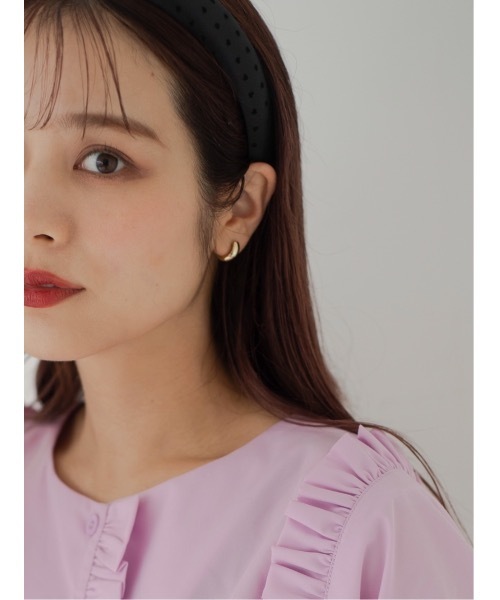 JUMELLE(ジュメロ)の「ピンドットカチューシャ(カチューシャ・レディース・ブラック/ピンク・FREE)」の5枚目の写真