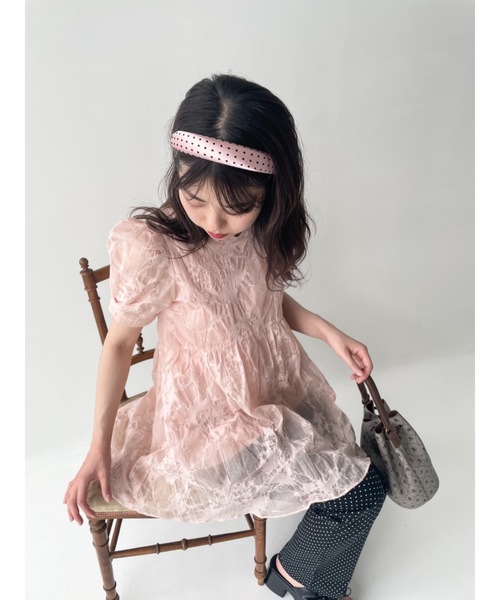 JUMELLE(ジュメロ)の「ピンドットカチューシャ(カチューシャ・レディース・ブラック/ピンク・FREE)」の8枚目の写真